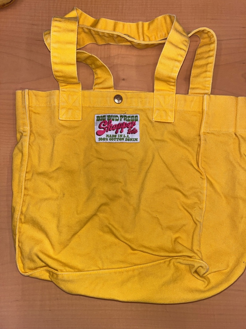 Big Bud Press yellow shopper tote bag
